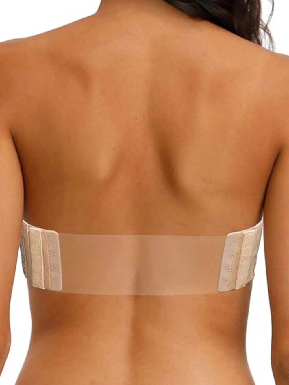 32D Strapless Clear Halter Bra Light Padding Convertible Underwire